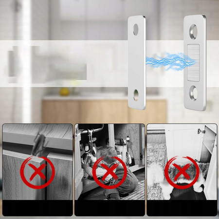MAGNESY DO SZAFEK DZWI MEBLI MAGNETYCZNA BLOKADA ZABEZPIECZENIE DLA DZIECI