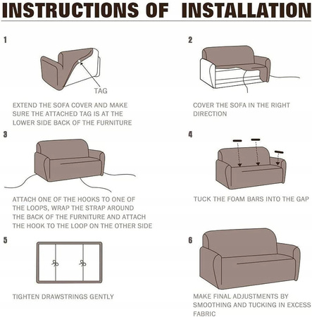 POKROWIEC NA FOTEL KANAPĘ SOFĘ ELASTYCZNY 90-140 CM CZARNY