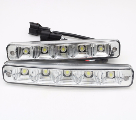 ŚWIATŁA DZIENNE DO JAZDY W DZIEŃ 5 LED DRL UNIWERSALNE 12V