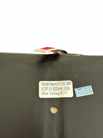 Bateria 31152196P do notebooka CHUWI LapBook Pro 14.1 5000mAh 38Wh 7.6V