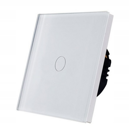  Szklany przełącznik włącznik dotykowy biały elegancki