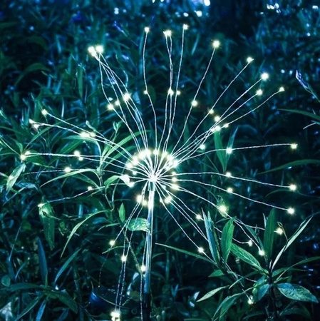 Lampa Dmuchawiec Solarna LED Ogrodowa Drzewko Fajerwerki Solarne 2x150 LED