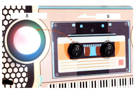 TABLICA MANIPULACYJNA PANEL SENSORYCZNY DREWNIANY KONTROLER LED PRZEŁĄCZNIK
