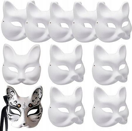  10x MASKA NA TWARZ DLA KOTA THERIAN HALLOWEEN