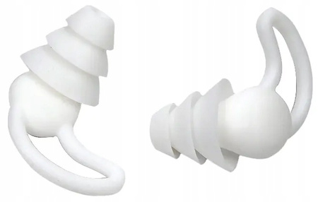 ZATYCZKI DO USZU STOPERY SILIKONOWE ETUI DO SNU PODRÓŻY WYCISZAJĄCE BIAŁE