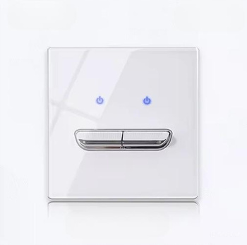 PRZEŁĄCZNIK WŁĄCZNIK ŚWIATŁA SZKLANY BIAŁY POŁYSK 2-KANAŁOWY