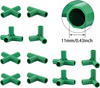 20x Zielone 11mm Złącza Szklarni Złączki Zestaw wytrzymałych plastikowych