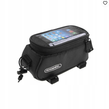 Sakwa torba na ramę przednia/na telefon 5,5", czarna na rower