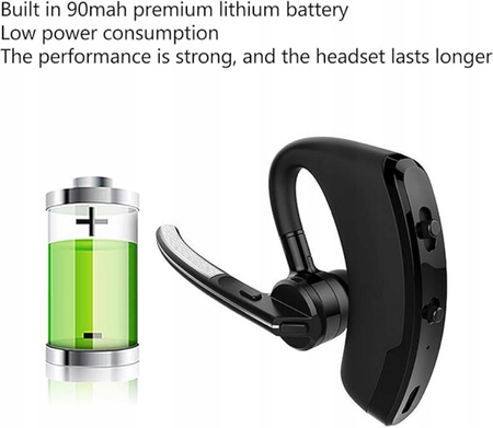 Bezprzewodowy Zestaw Słuchawkowy Bluetooth, Regulowany Obrót o 180*