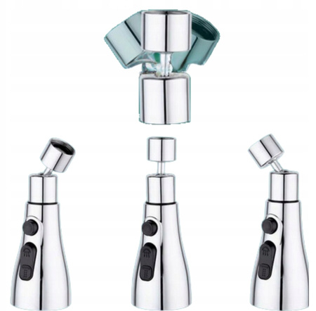PRZEDŁUŻACZ KRANU KUCHENNEGO AERATOR PERLATOR ADAPTER DO KRANU SREBRNY