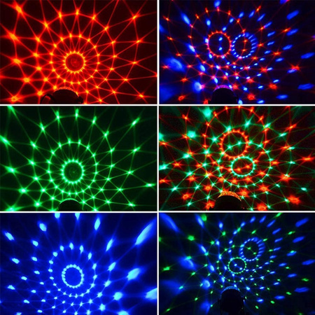  Projektor LED Star Light, oświetlanie DJ Party 2 SZT. + 2 PILOTY