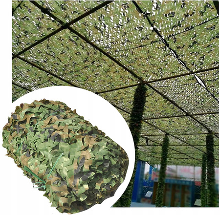 WOJSKOWA SIATKA MASKUJĄCA, SIATKA MASKUJĄCA, 2 X 3 M, DEKORACJA IMPREZOWA