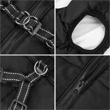 KURTKA DLA PSA UBRANKO CIEPŁA ZIMOWA SZELKI 3XL