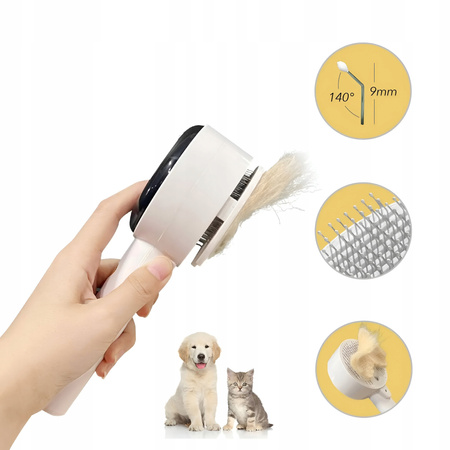 Szczotka parowa dla kota psa zwierząt antybakteryjna do pielęgnacji sierści