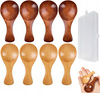 DREWNIANE MINI MIARKI DO KAWY, ŁYŻECZKI DO PRZYPRAW, MIODU, SOSÓW