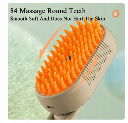 SZCZOTKA PAROWA DLA PSA KOTA ZWIERZĄT DOZOWNIK SIERŚĆ UCHWYT ELEKTRYCZNA