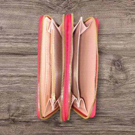 PORTFEL DAMSKI DUŻY PIKOWANY CZERWONY