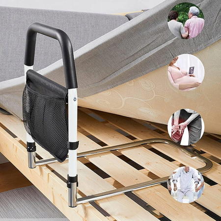 PORĘCZ UCHWYT BARIERKA DO ŁÓŻKA REGULOWANA MOCNA do 150kg dla seniorów