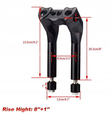  Podwyższenie kierownicy Pullback Harley Dyna Softail