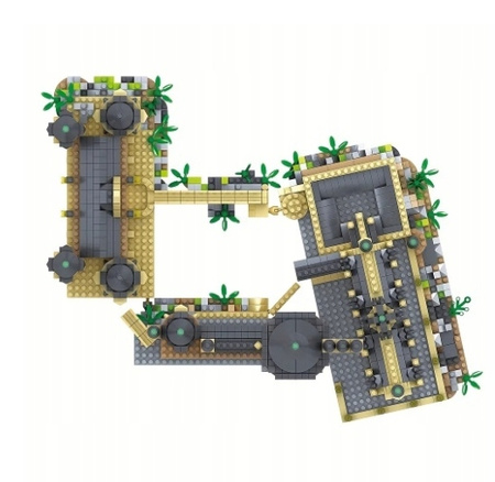 1000 kreatywnych klocków zamek Hogwart magia college klocki mini