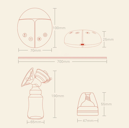 Laktator elektryczny Severno Med 300 ml