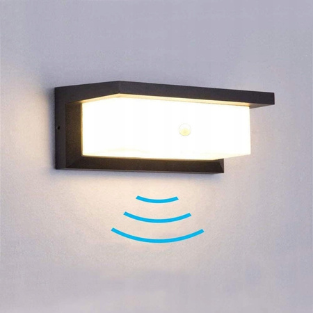 Kinkiet zewnętrzny lampa ogrodowa LED CZUJNIK RUCHU elewacyjna ścienna 18W