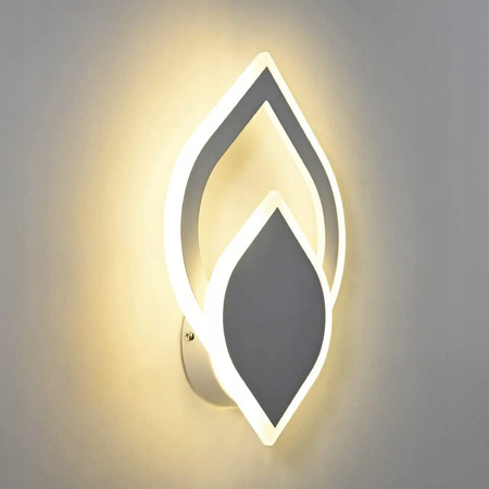 LAMPA ŚCIENNA KINKIET LED WEWNĘTRZNY DO SYPIALNI, SALONU 18W 3000K