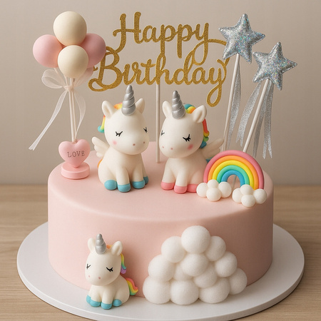 Dekoracje na tort Jednorożce