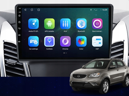 RADIO SAMOCHODOWE NAWIGACJA LTE 64GB GPS SSANGYONG KORANDO 3 14-16 ANDROID