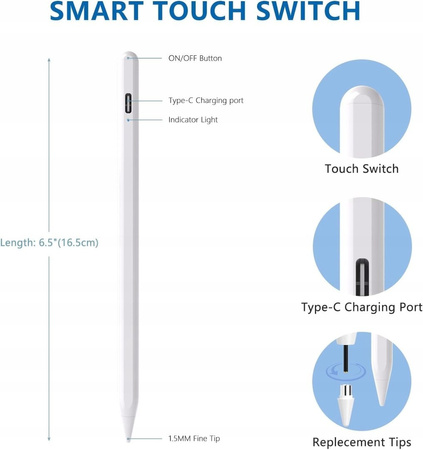 Universal Capacitive Active Stylus Touch Screen Pen Smart for IOS/Android