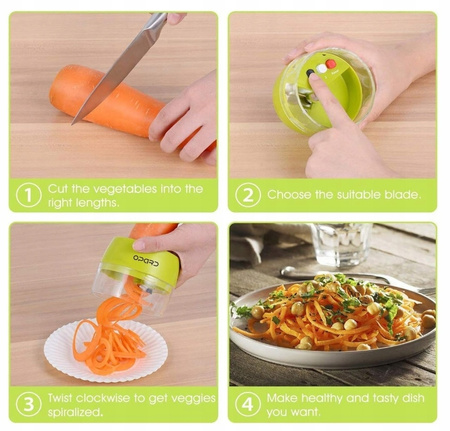 4w1 Ręczny Spiralizer do Warzyw