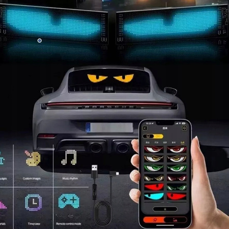 PANEL MATRYCOWY LED MATRIX RGB PILOT WYŚWIETLACZ PROGRAMOWALNY USB 5V