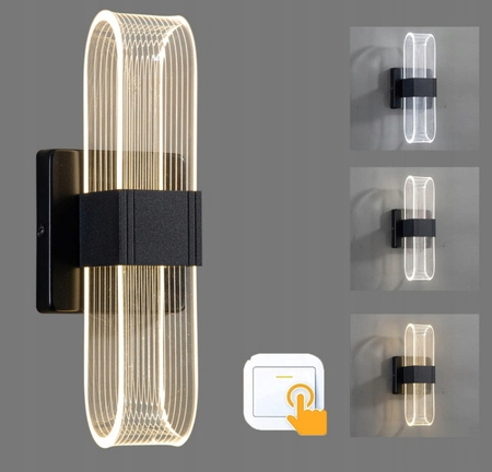 Nowoczesna Lampa Ścienna LED Kinkiet– Regulowana Barwa Światła powystawowa