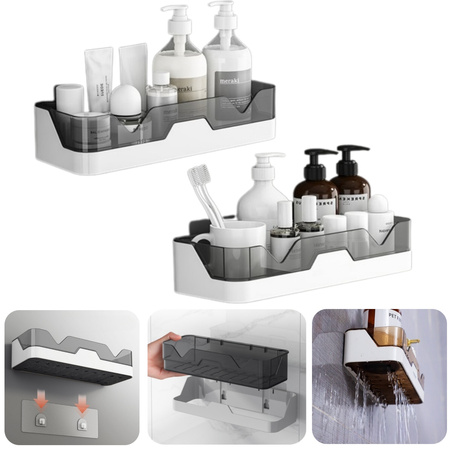  Koszyk Półki Łazienkowe Pod Prysznic Bez Wiercenia PÓŁKA ŁAZIENKOWA WISZĄCA