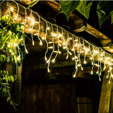 Lampki Kurtyna Sople LED 150 | BIAŁY CIEPŁY | 5m