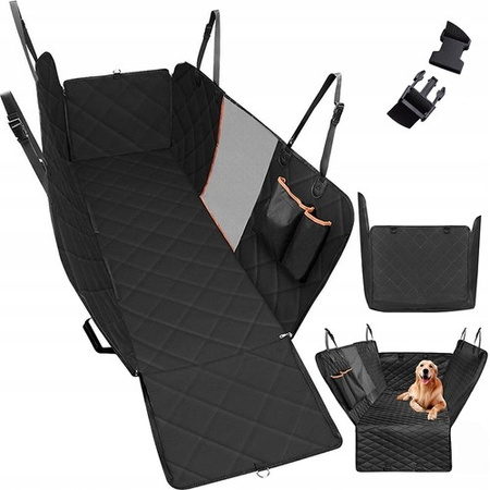 MATA do samochodu dla psa kota zwierzaka na fotel wodoodporna CZARNA XL
