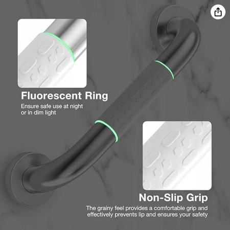 PORĘCZ UCHWYT ŁAZIENKOWY DRĄŻEK PROSTY POD PRYSZNIC NA WANNĘ ANTYPOŚLIZGOWY