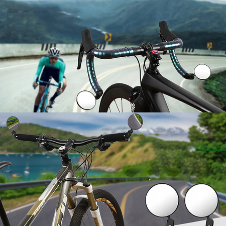 Rowerowe lusterko wsteczne, odpowiednie do kierownic 18-22mm 1 para