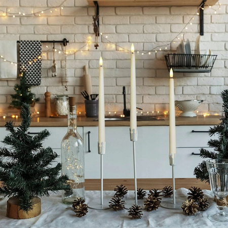 6x Świece stojące LED Świece dekoracyjne Białe Pilot