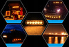 4x 6LED LAMPA POMARAŃCZOWA BŁYSKOWA OSTRZEGAWCZA PILOT STROBOSKOP PROGRAMY