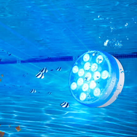 Zanurzalne światła LED RGB z przyssawką 1 światło 1 pilot RF