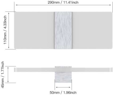 KINKIET ŚCIENNY Lampa nowoczesny 12W LED AKRYL pilot ściemnialny