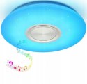 Lampa plafon LED RGB GŁOŚNIK Bluetooth 40w + PILOT 40 cm