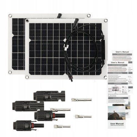 PANEL SOLARNY BATERIA SŁONECZNA 200W 12V kontroler