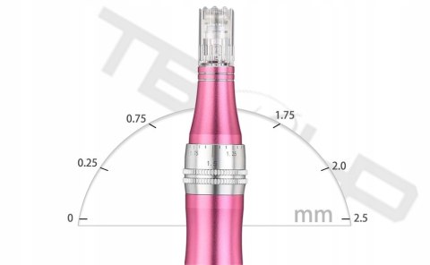 Zestaw Bezprzewodowy Dermapen Roller mezoterapia MIKROIGŁOWA +12 kartridźy