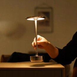 ELEGANCKA LAMPKA STOŁOWA BEZPRZEWODOWA RETRO 3 KOLORY LED ZŁOTA