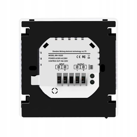 MH1822D inteligentny ekran dotykowy Termostat czarny