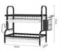 OCIEKACZ SUSZARKA NA NACZYNIA CZARNA 23 cm x 42 x 41 cm