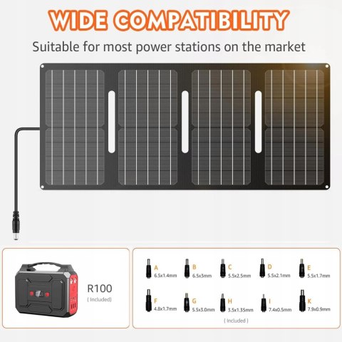 STACJA ZASILANIA 100W GENERATOR SOLARNY + 40W SOLAR POWYSTAWOWY