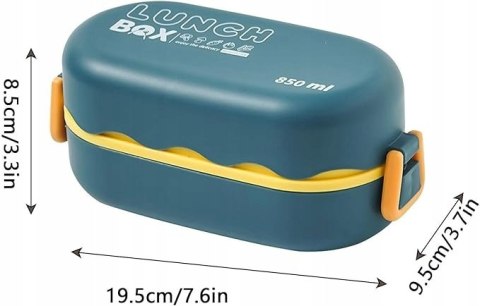 Śniadaniówka Lunch Box Pojemnik Na Śniadanie z łyżką Zamykane 850ml